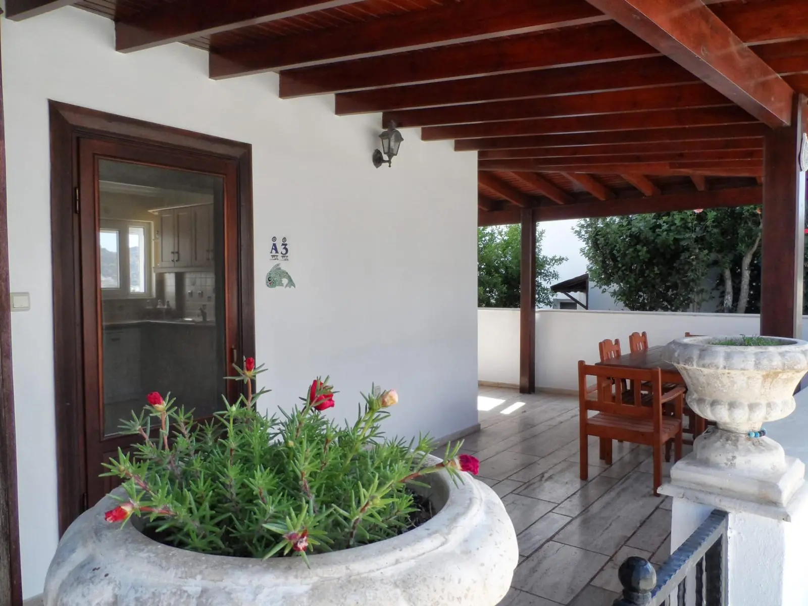 Shaded terrace